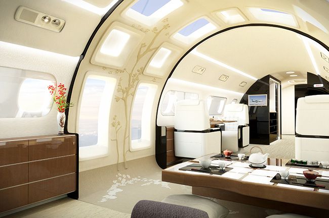 Așa arată interiorul unui avion privat de 53 de milioane de dolari