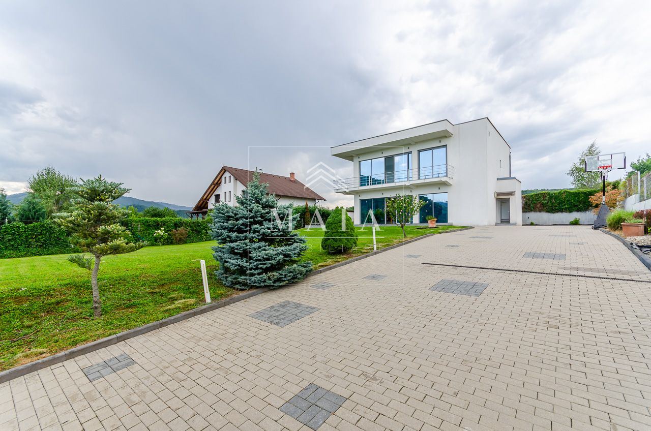 Vila 5 camere ,1200 mp teren, arhitectura deosebita, Cisnadioara